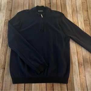 Tommy Bahama mens Reversible knit quarter zip sweater | size Extra large